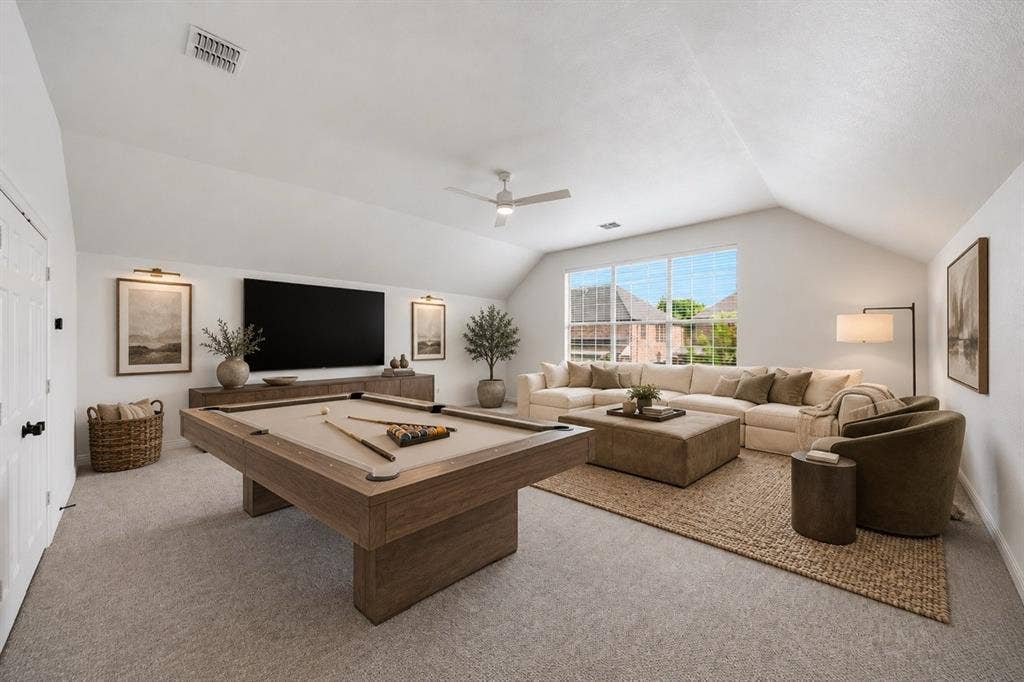 9112 Leafy Glade Road, Plano, TX 75024 Virtually Staged upstairs bonus room