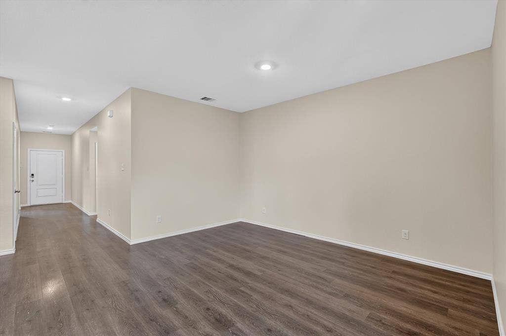 114 Real Quiet Lane, Caddo Mills, TX 75135 Interior space featuring wood-finish flooring, neutral wall paint, and recessed lighting