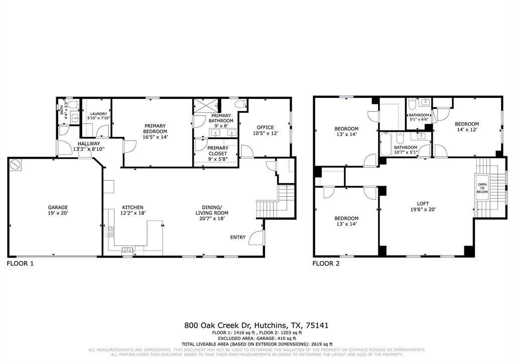 800 Oak Creek Drive, Hutchins, TX 75141 800 Oak Creek Drive, Hutchins, TX 75141