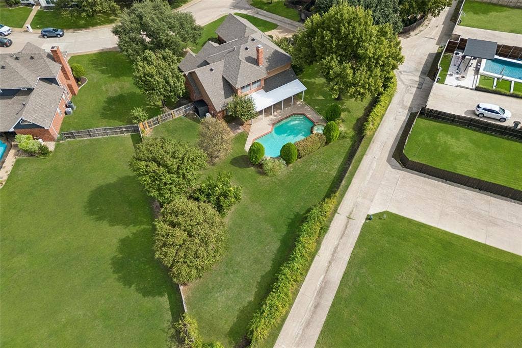 Aerial perspective of lot
