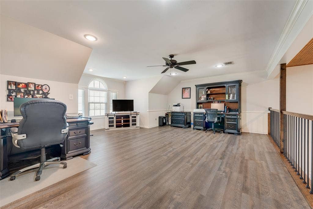 Upstairs loft area currently being used as an office
