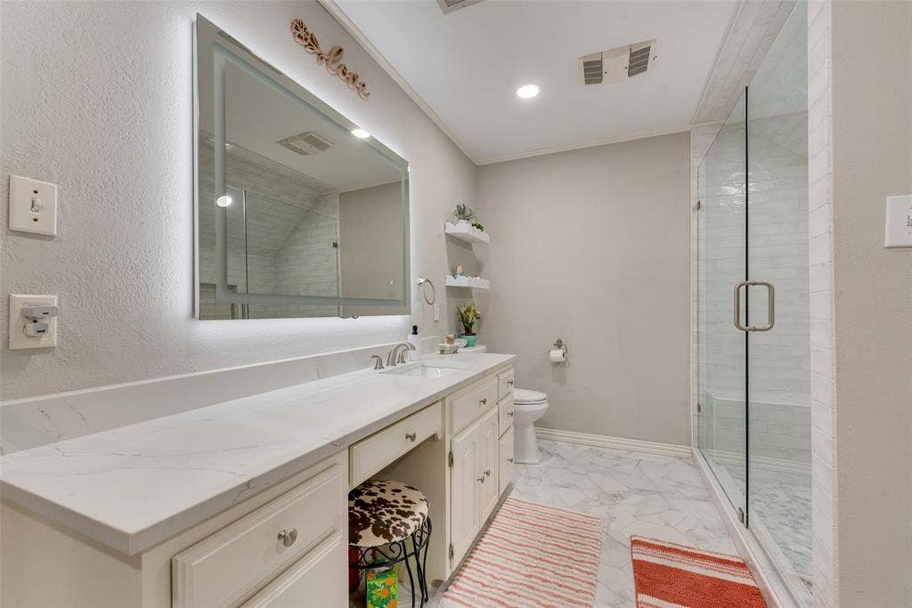 2nd en-suite bathroom upstairs. Complete remodel.