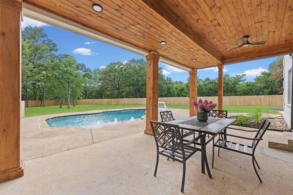 5860 Newt Patterson Road, Mansfield, TX 76063 9 foot diving pool with tanning ledge