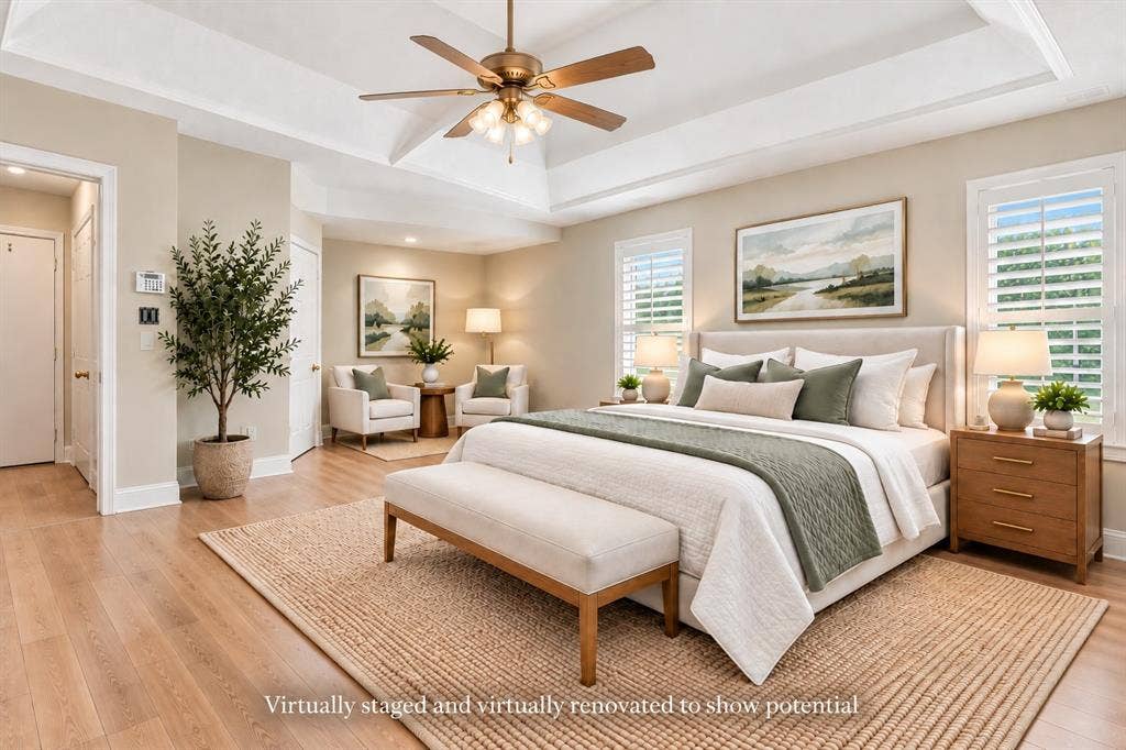 Virtually renovated and virtually staged to show potential