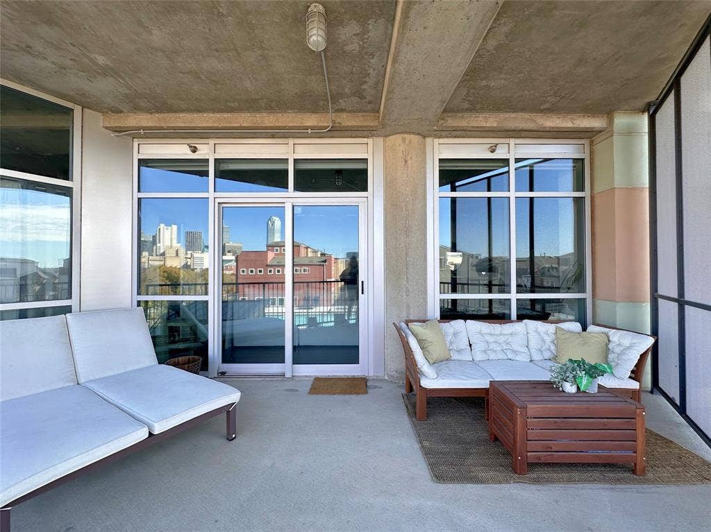 1001 Belleview Street, #307, Dallas, TX 75215 Privacy windows. Can see out but not in.