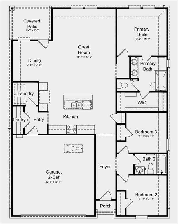 2322 Buffalo Bayou Way, Crandall, TX 75114 Additional Highlights include: GE laundry package, refrigerator, and whole house blinds.