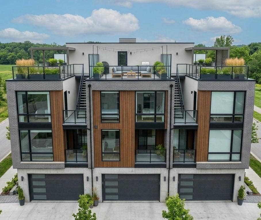 107 N Adams Avenue, Dallas, TX 75243 AI generated triplex townhomes