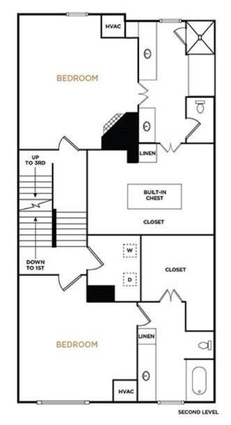 4201 Lomo Alto Drive, #4775, Highland Park, TX 75219 2nd Level of C07 Floorplan
