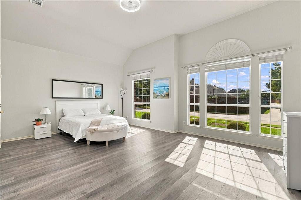 Extra large primary suite offers the space for a relaxing retreat.