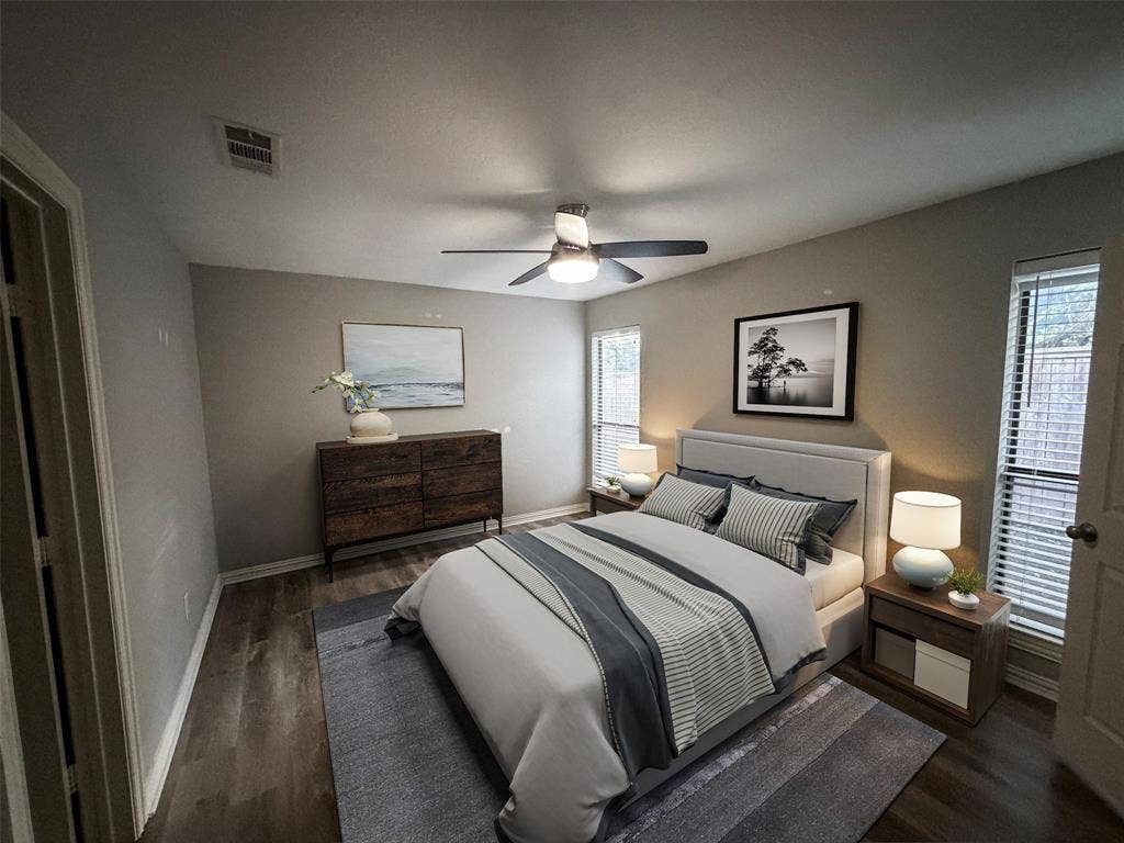 5130 Gallahad Drive, Garland, TX 75044 Virtually staged bedroom.