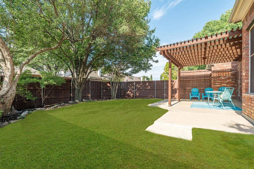 Enjoy A Stunning Backyard (Grass Has Been Virtually Staged)