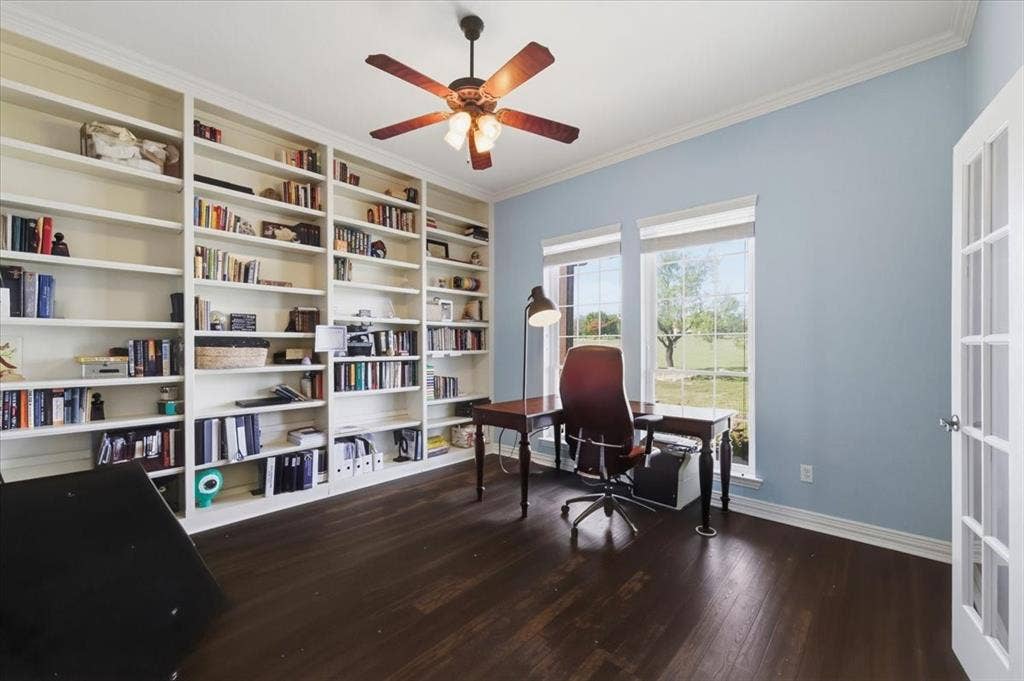 With built in bookcase