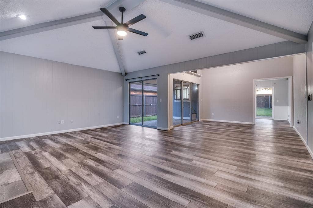 411 Fireside Drive, Richardson, TX 75081 Open Living Area with Access to 2nd Patio