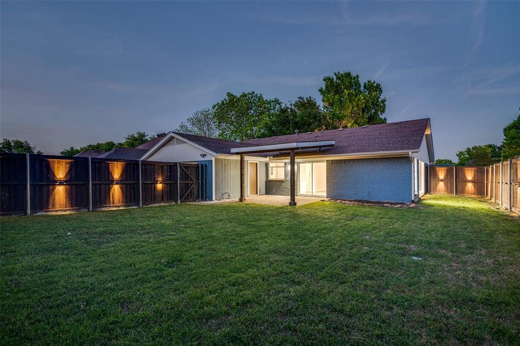 411 Fireside Drive, Richardson, TX 75081 Oversized Yard with Custom Lighting and Privacy Fence
