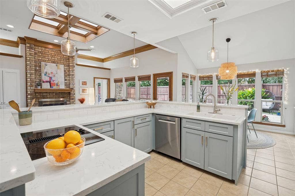 Updated kitchen cabinets and appliances