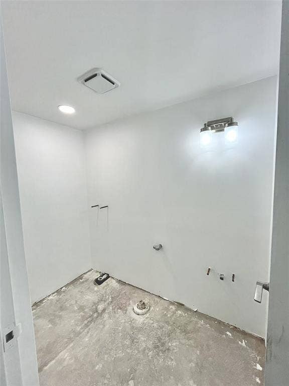 Hall bath. Sized for tub/shower & vanity