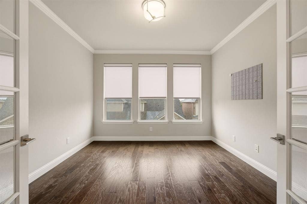 Office with French Doors on second level