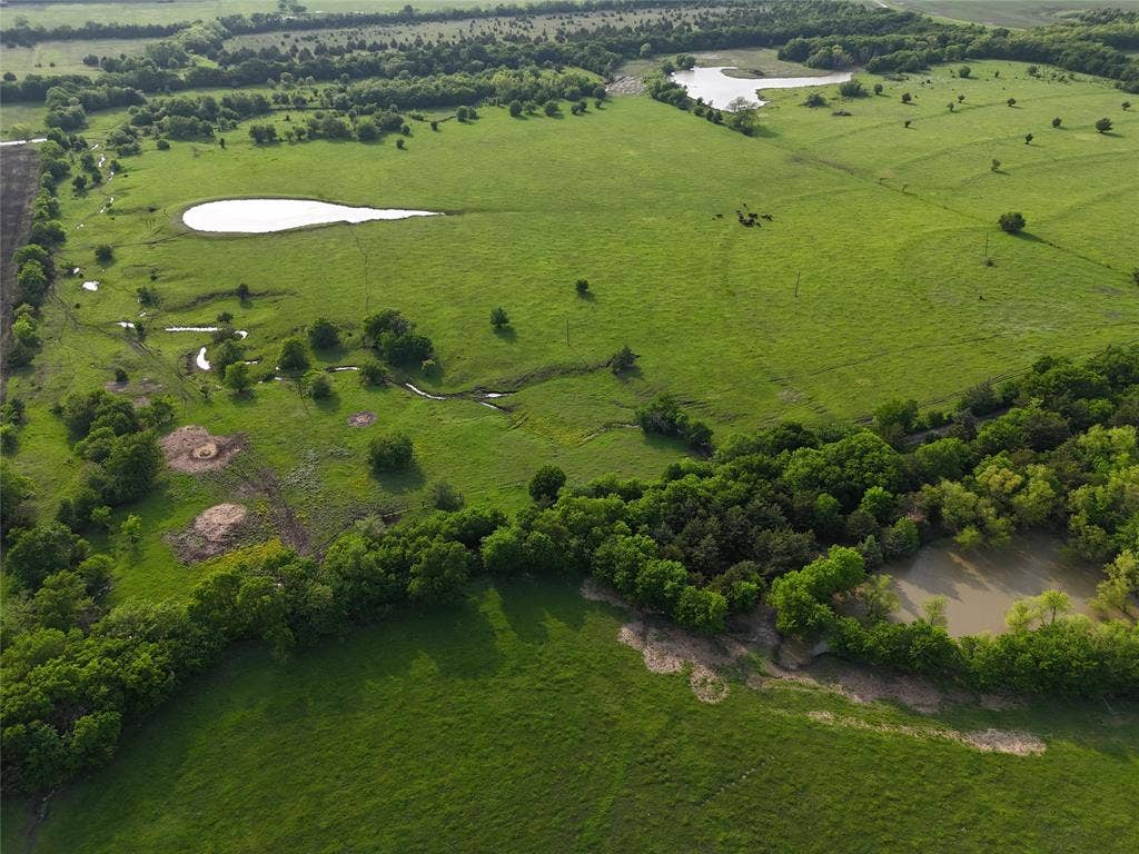 Expansive acreage featuring rolling pastures, multiple ponds, a meandering creek, and clusters of mature trees