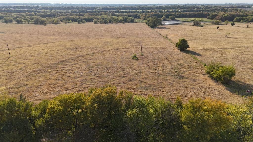 Expansive acreage featuring cleared pastureland, mature perimeter trees, and a pond