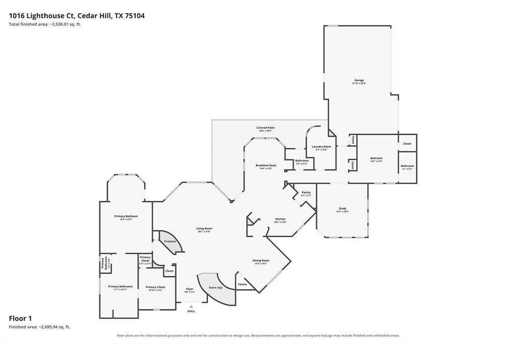 1016 Lighthouse Court, Grand Prairie, TX 75104 Floor Plan