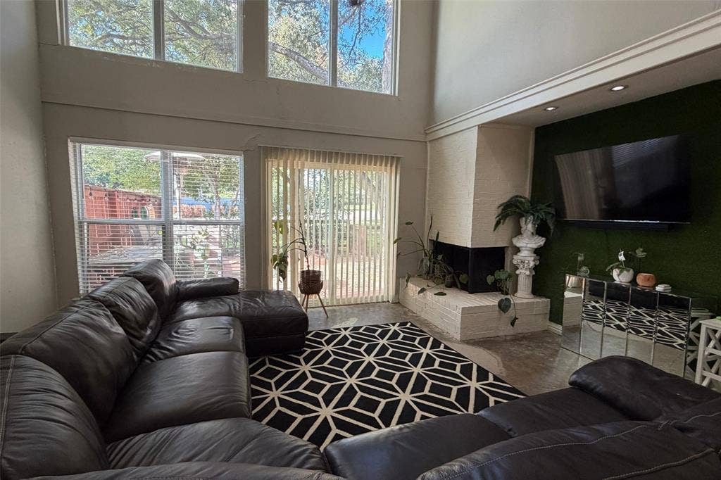 Living Room Facing Backyard Deck