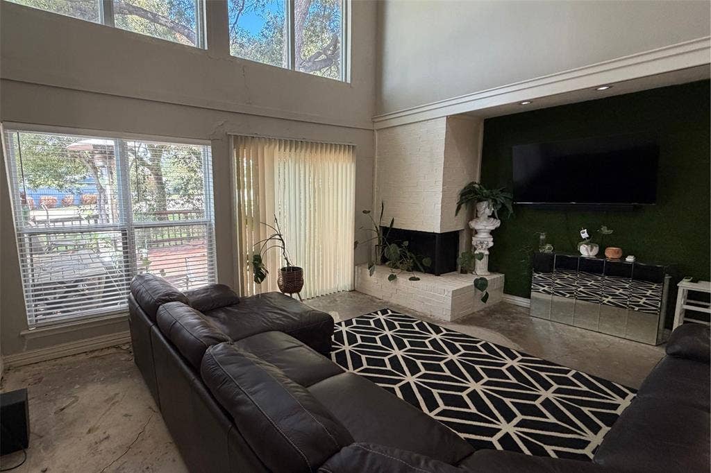 Living Room Facing Backyard Deck