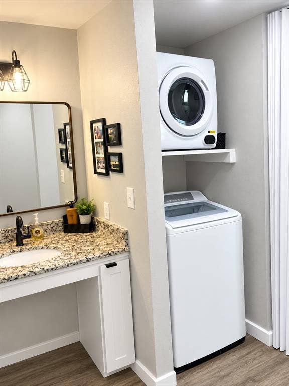 1579 Eastside Lake Road, Graham, TX 76450 Dedicated laundry alcove with built-in shelving in bathroom