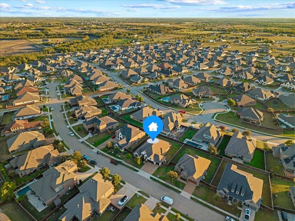 1455 Corrara Drive, Rockwall, TX 75032 Aerial view of the surrounding neighborhood.