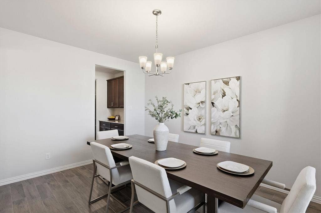 6417 Dolan Falls Drive, Northlake, TX 76226 The formal dining room with access to the butlers