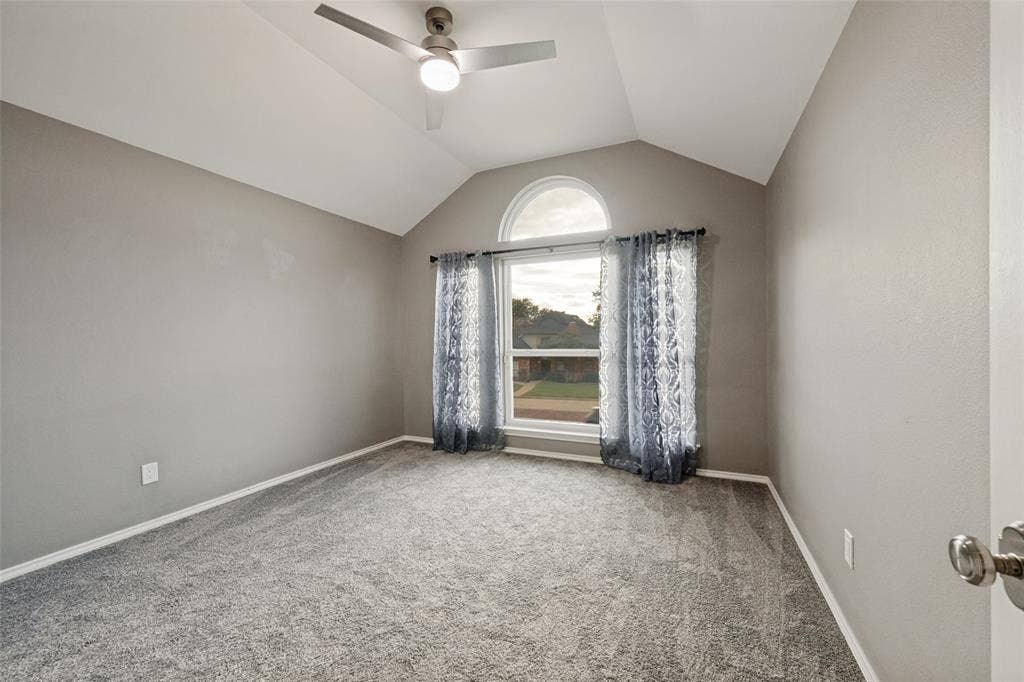 This bedroom is also a front side bedroom across the living area. Like all the bedrooms, it has a remote controlled ceiling fan.