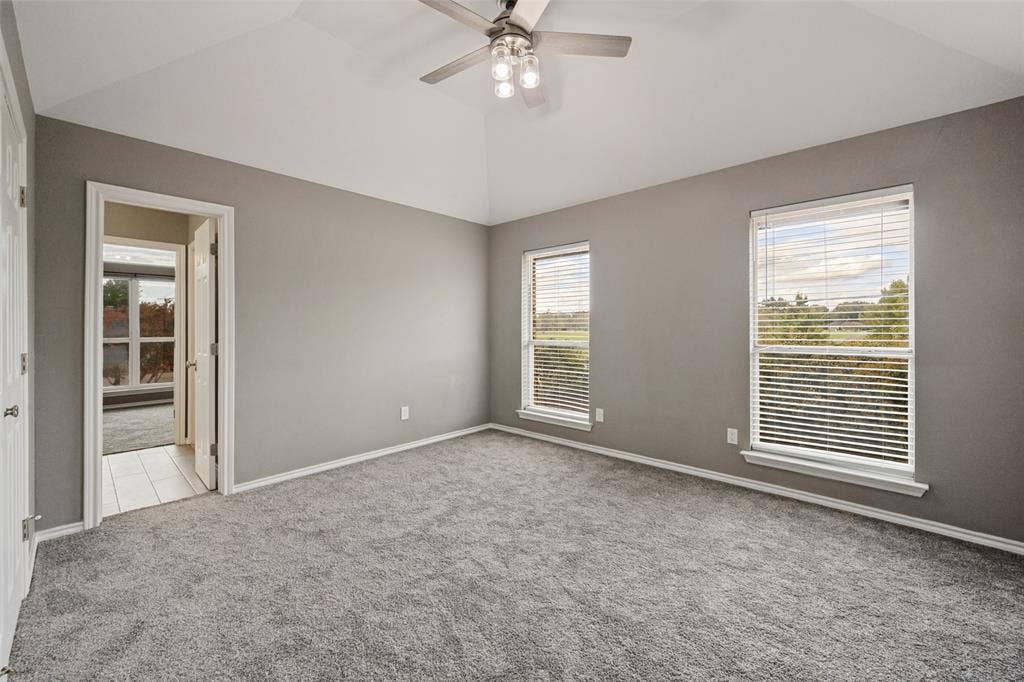 This secondary bedroom has easy access to the Hollywood bath.