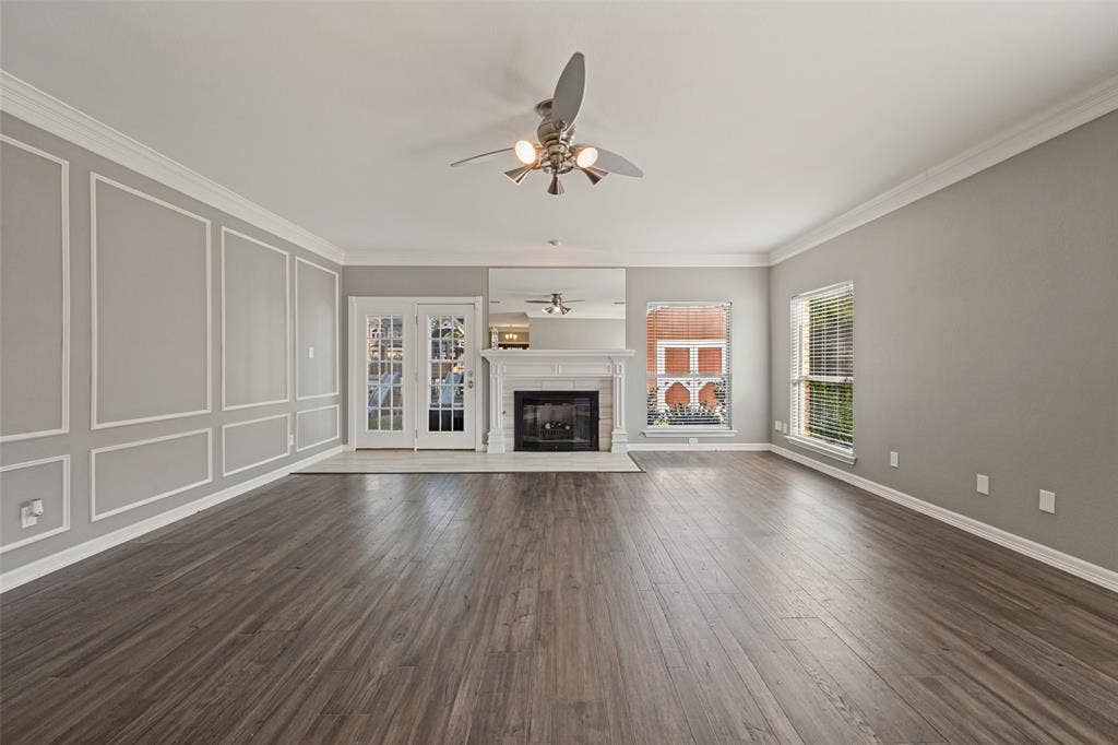 Spacious and bright, this living area gives you good wall space for furniture placement.