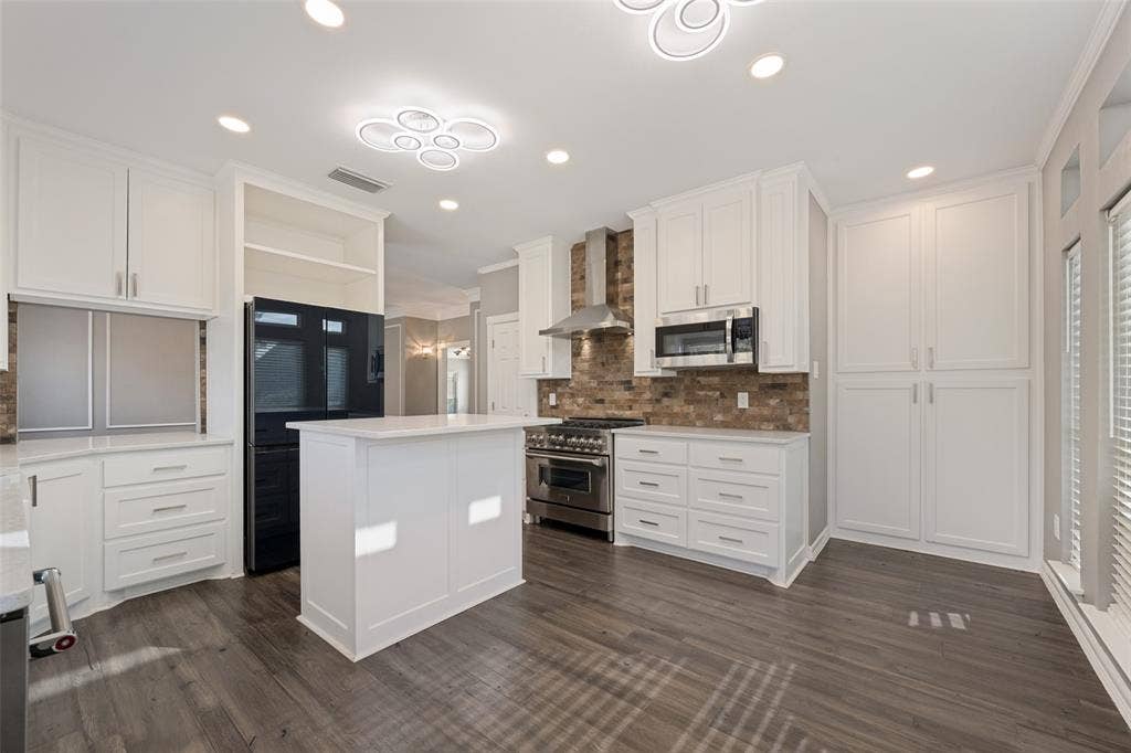 Good lighting was a big consideration in choosing light sources for kitchen tasks.