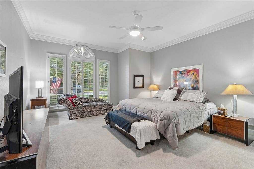 Master bedroom with sitting area