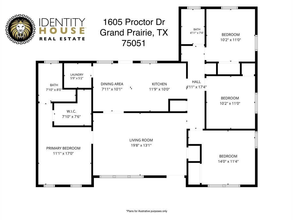 1605 Proctor Drive, Grand Prairie, TX 75051 Floor plan