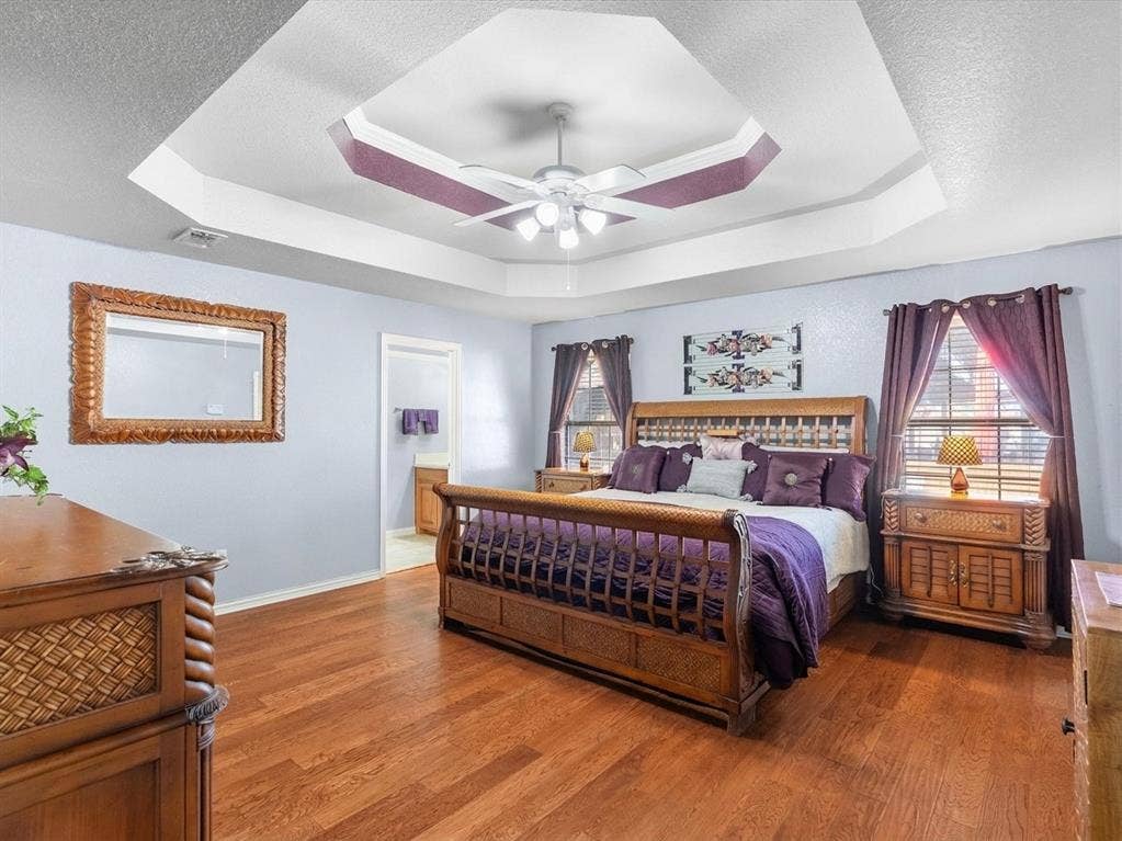 3103 Rim Rock Court, Granbury, TX 76049 Primary bedroom features coffered ceiling