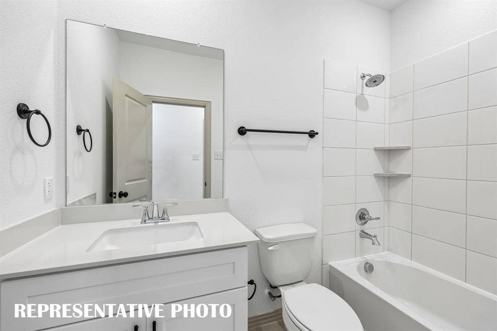 Guests will enjoy the privacy of their own full bath in this wonderful home!  REPRESENTATIVE PHOTO
