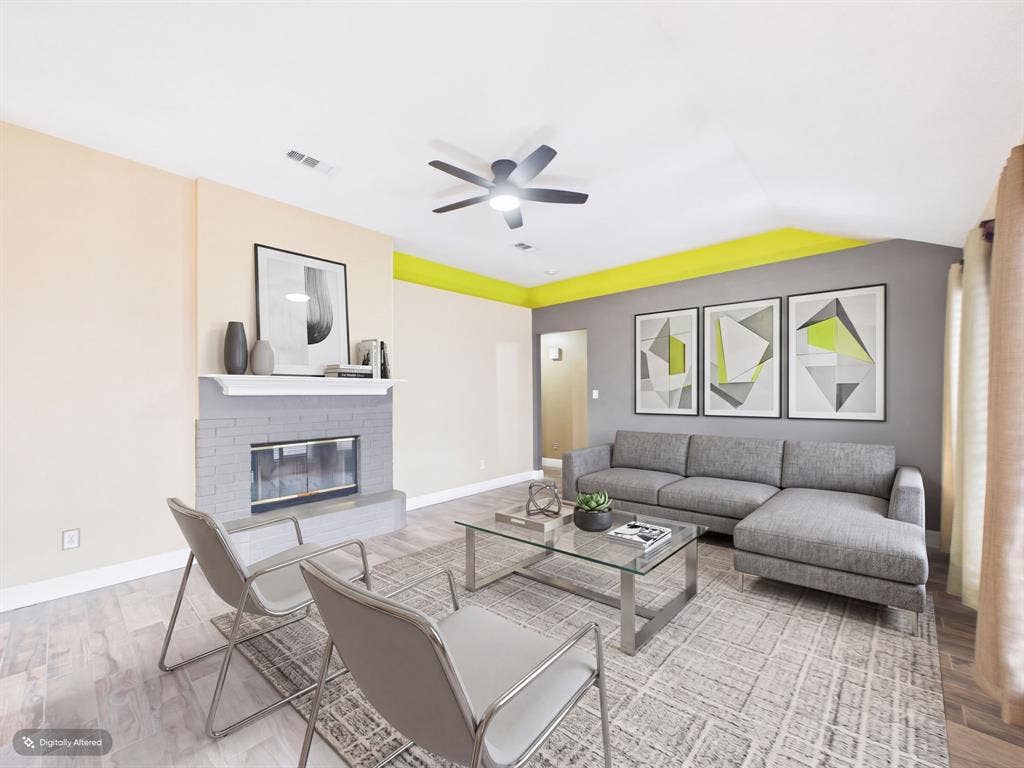 Virtual staging for reference only.