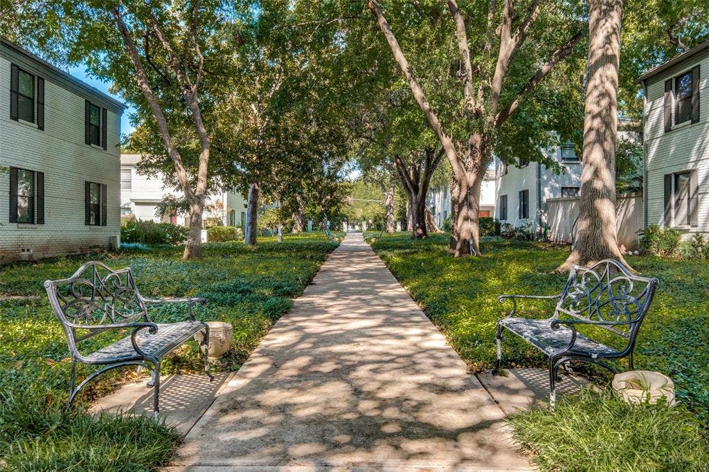 The Westbury Park community grounds are surrounded by mature trees and landscape
