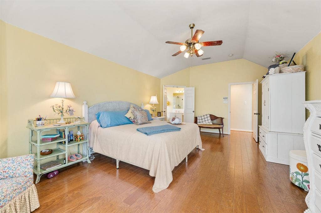 Primary bedroom is split from the other bedrooms