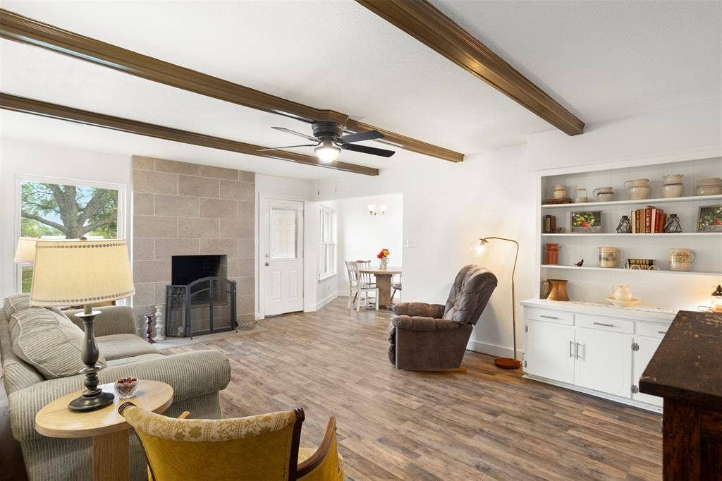 New flooring, fresh paint, and fireplace redone in mid '26