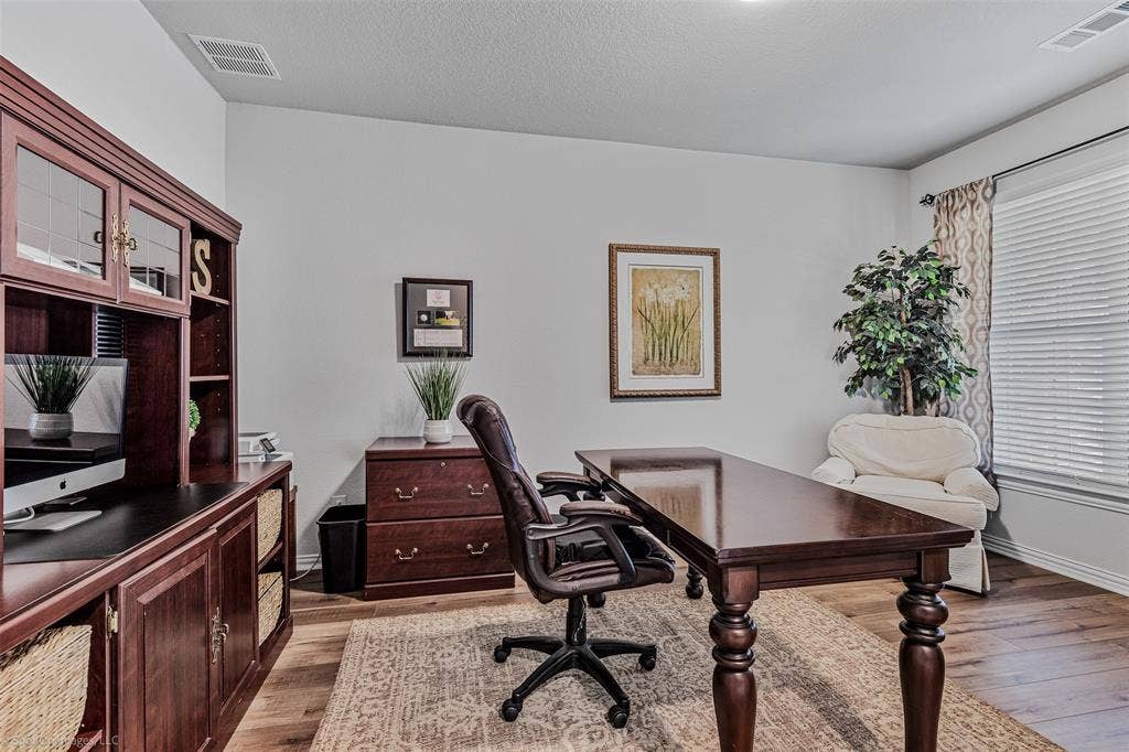 1612 Village Creek Drive, Forney, TX 75126 Office with light wood finished floors