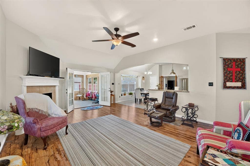 8700 Broken Bow Drive, Greenville, TX 75402 Alternate view showing the open-concept living and dining areas.