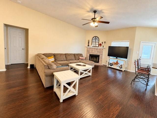 8813 Pheasant Run Drive, Rowlett, TX 75089 Fresh paint beautiful wood flooring Fireplace this home is move in ready !