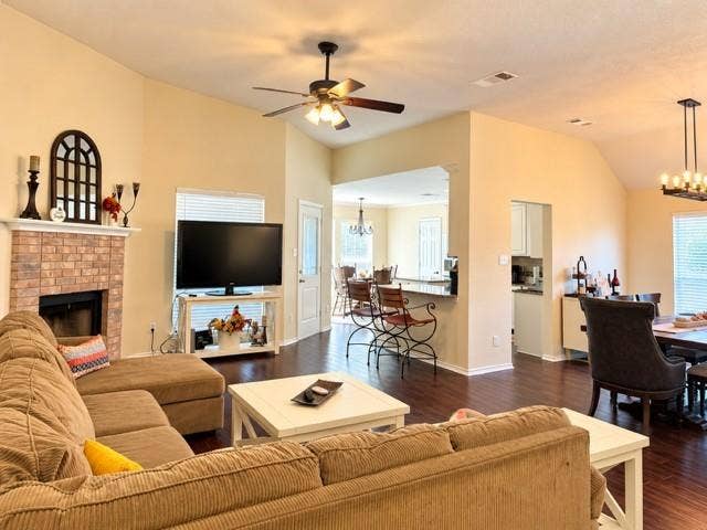 8813 Pheasant Run Drive, Rowlett, TX 75089 Very open concept wood flooring cozy fireplace