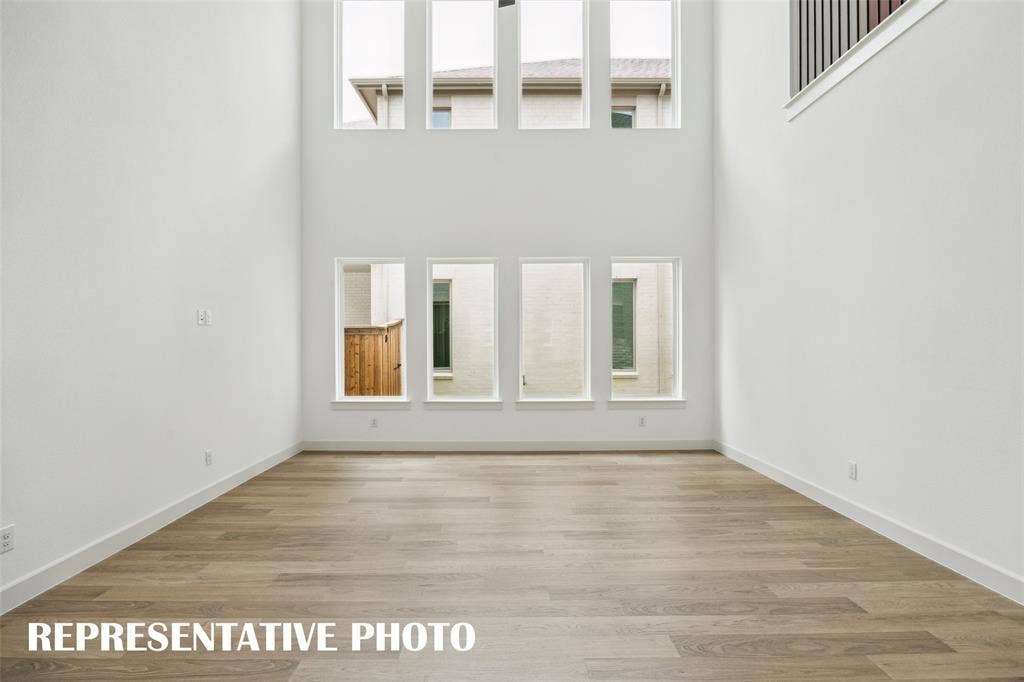 1144 Hyssop Drive, Celina, TX 75009 Your new family room is flooded with natural light from a double stacked wall of windows! REPRESENTATIVE PHOTO