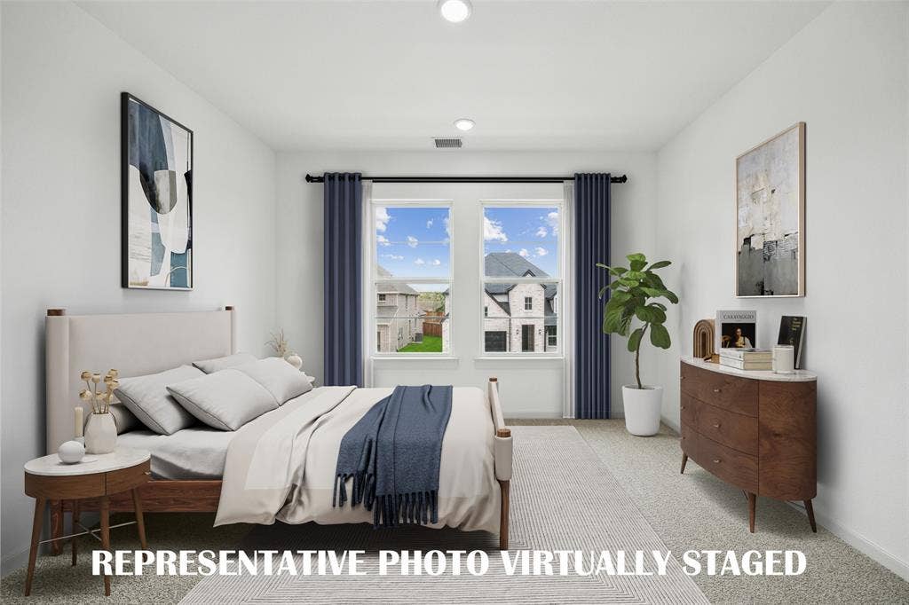 1144 Hyssop Drive, Celina, TX 75009 You'll find nicely sized secondary bedrooms in our Corsica plan. REPRESENTATIVE PHOTO VIRTUALLY STAGED