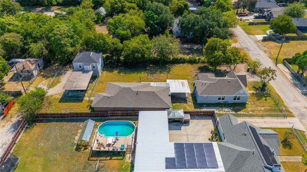 3823 Dempster Avenue, Cockrell Hill, TX 75211 Side Aeriel View