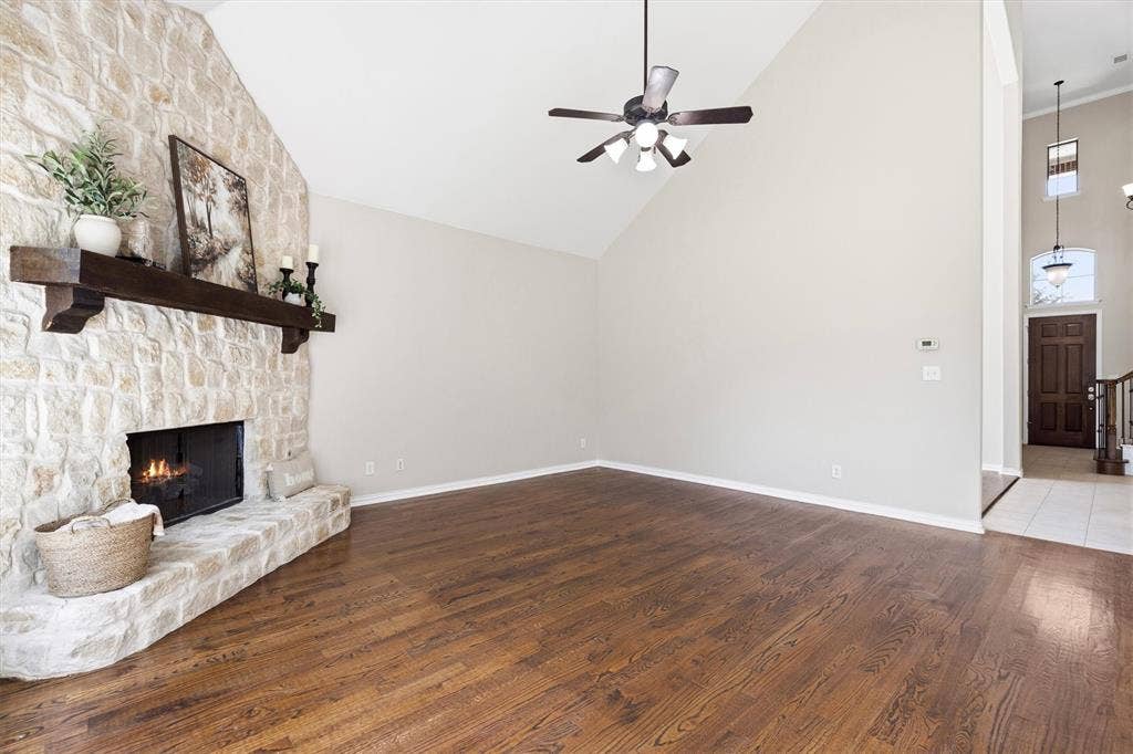 7710 Keith Lane, Sachse, TX 75048 Tall ceilings and beautiful hardwood flooring