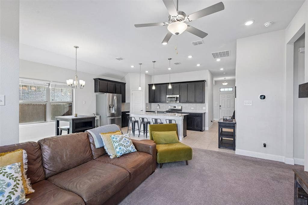 4036 Sparrow Trail, Melissa, TX 75454 Living Room with Fireplace